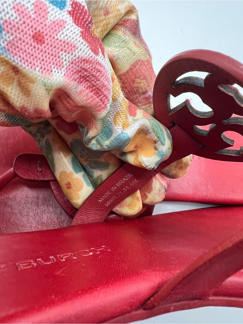 Tory Burch miller Red Logo Thong Sandals - Picture 7 of 12